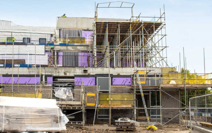 Countess of chester hospital provision of scaffolding, temporary access and haki staircase Enigma industrial services