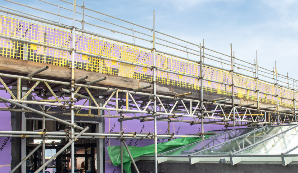 Countess of chester hospital provision of scaffolding, temporary access and haki staircase Enigma industrial services