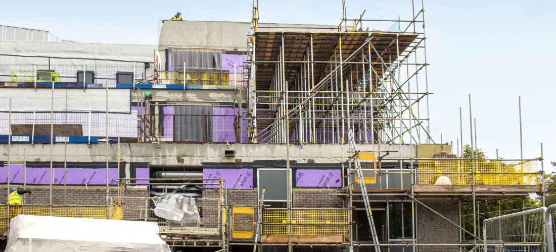 Countess of chester hospital provision of scaffolding, temporary access and haki staircase Enigma industrial services